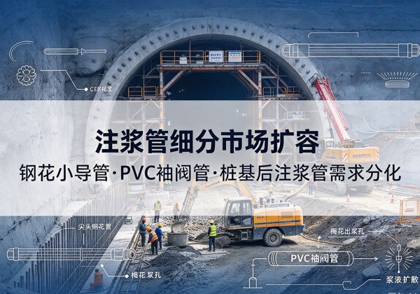 涪城注浆管细分市场扩容，隧道钢花小导管、PVC 袖阀管、桩基后注浆管需求分化